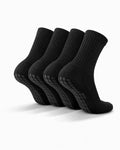 4x Pairs of Plain Black Grip Socks