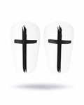 White Cross Shin Pads