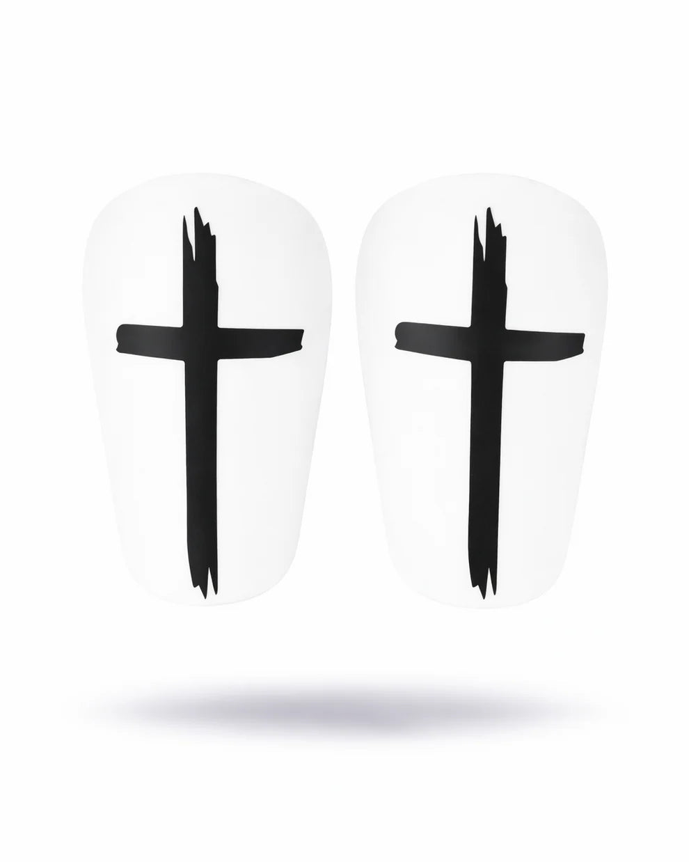 White Cross Shin Pads